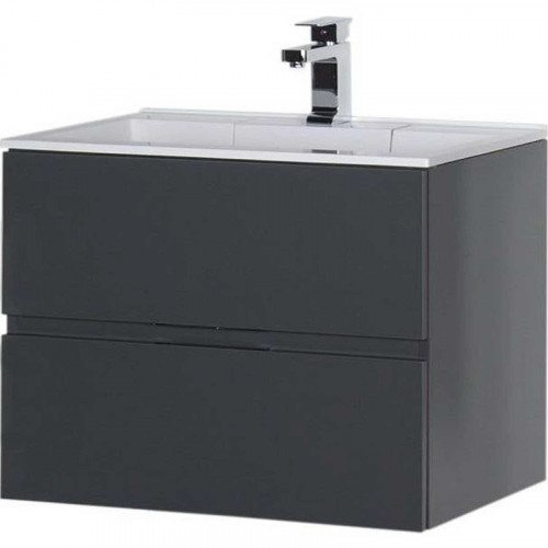 Тумба под раковину Aquanet Алвита 70 183992 подвесная Серый антрацит МДФ / ЛДСП