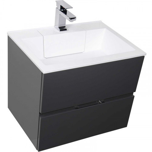 Тумба под раковину Aquanet Алвита 70 183992 подвесная Серый антрацит МДФ / ЛДСП