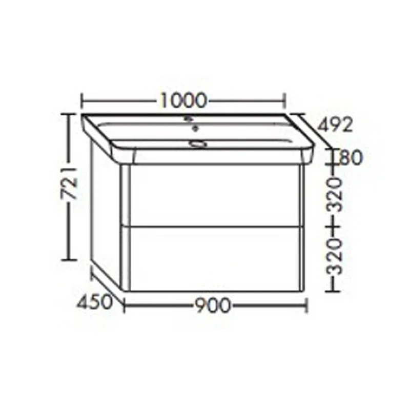 Тумба с раковиной Burgbad Iveo 100 SFEN100F2835G0161C0001*1 подвесная Дуб меринос