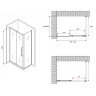 Душевой уголок Abber Schwarzer Diamant 120x50 AG30120BH-S50B профиль Черный стекло прозрачное