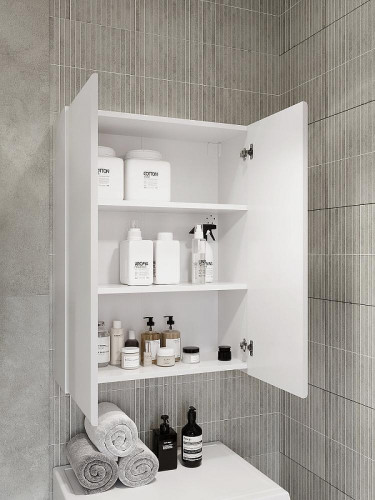 Подвесной шкаф DIWO Суздаль 60 SU0060S над стиральной машиной цвет Белый