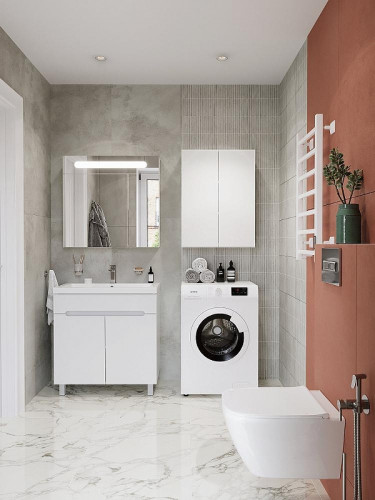 Подвесной шкаф DIWO Суздаль 60 SU0060S над стиральной машиной цвет Белый