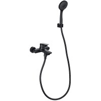 Смеситель для ванны Aquatek Вега AQ1040MB Черный матовый латунь на стену
