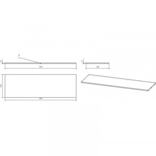 Столешница под раковину Cersanit Moduo 140 SB-BL-MOD140 Дуб