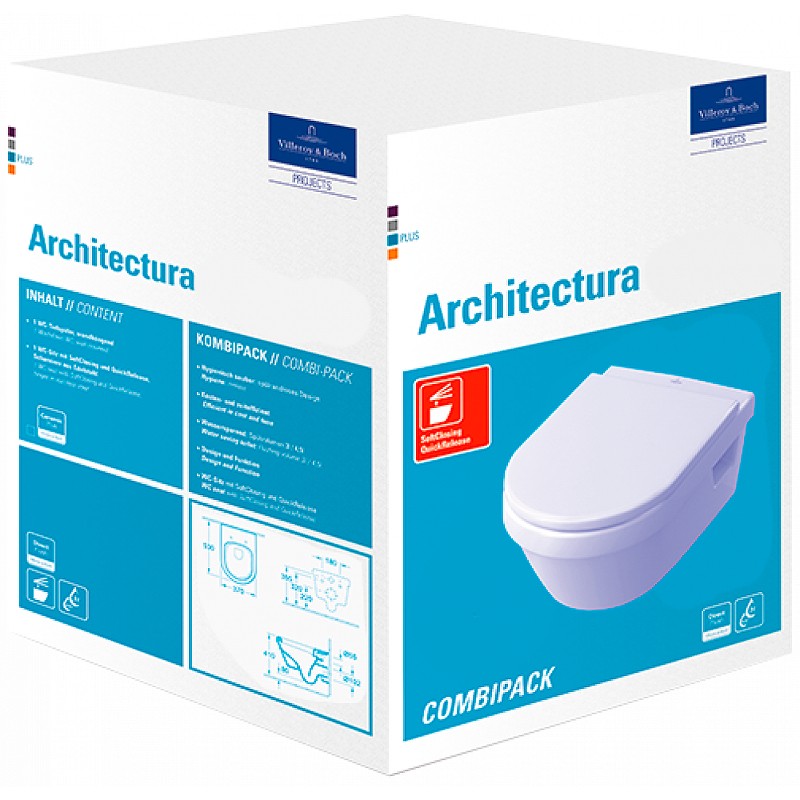 Унитаз Villeroy&Boch Architectura 5684H101 подвесной с сиденьем Микролифт