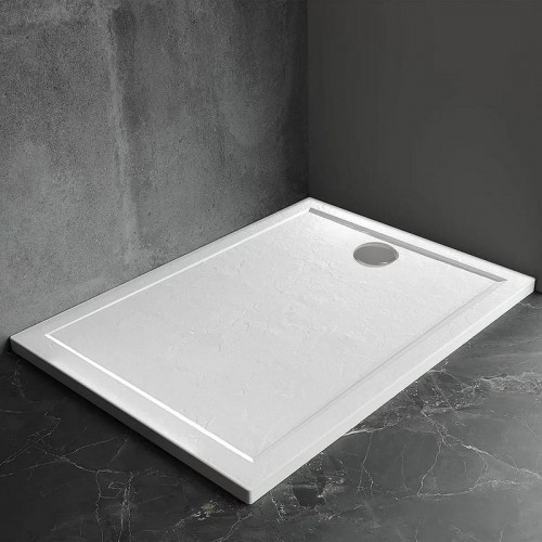 Душевой поддон из искусственного камня Veconi Pietra W 90x90 PT-W-9090-RU Белый