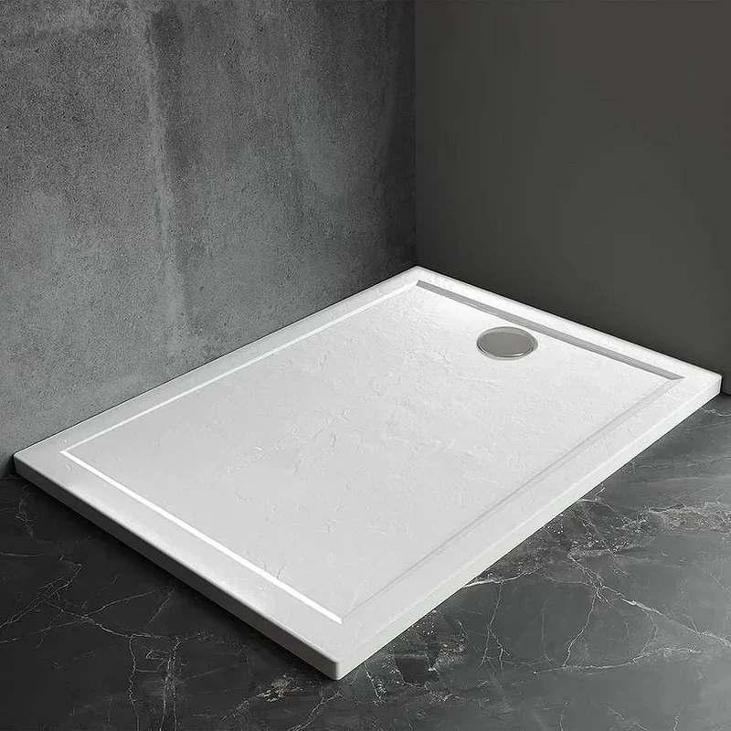Душевой поддон из искусственного камня Veconi Pietra W 90x90 PT-W-9090-RU Белый