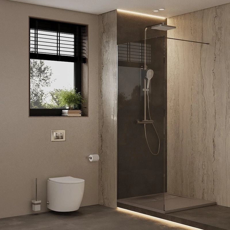 Душевой поддон из искусственного камня Allen Brau Infinity 90x90 8.21001-PGM цвет Серый