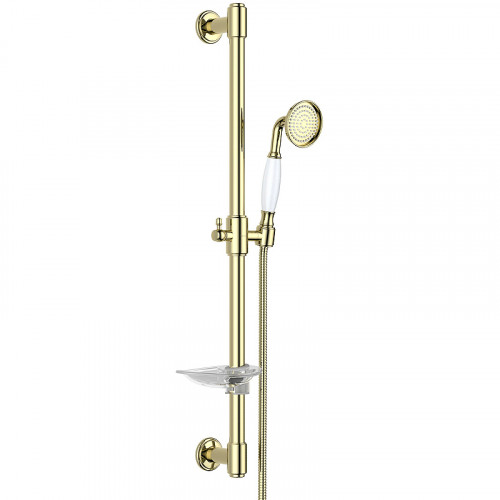 Душевой гарнитур Aquatek Классик 1 jet AQ2020PG Полированное золото латунь на стену