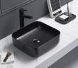 Раковина-чаша CeramaLux 39 2106 Черная матовая фаянс накладная