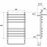 Водяной полотенцесушитель Point Нептун PN09156SP П7 500x600 с полкой Хром