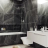 Шторка на ванну Maybah Glass MGV-59-5у 600x1400 в узком профиле Хром матовый стекло прозрачное