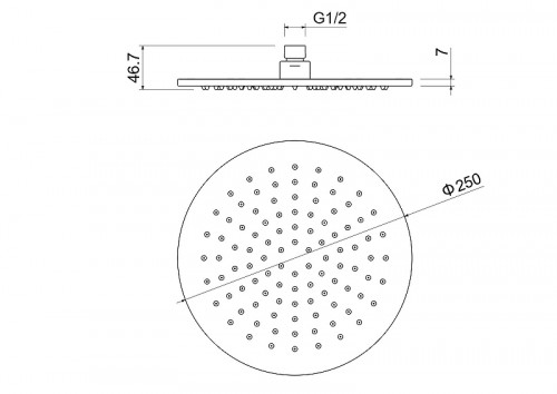 Верхний душ Aquatek AQ2077BG цвет Золото шлифованное