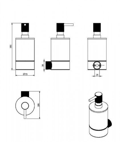 Дозатор для жидкого мыла Splendy Passion PA4041VSGM цвет Золото матовое