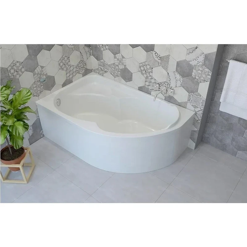 Акриловая ванна Lavinia Boho Grance Hill 170х105 R S2-3703170R цвет Белый глянцевый с каркасом и панелью