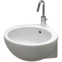 Раковина Hatria You and Me 46 L Y0H601 угловая Белая фаянс подвесная