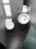 Раковина Hatria You and Me 46 L Y0H601 угловая Белая фаянс подвесная