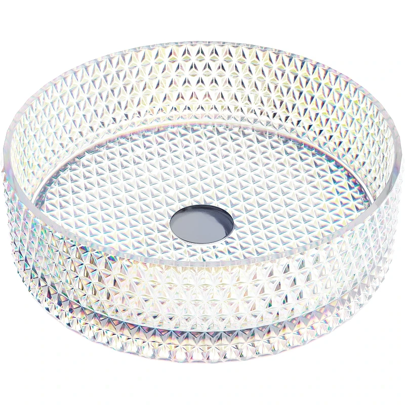 Раковина-чаша Ceramicanova Cristal 36 CN6059 Неон стекло накладная