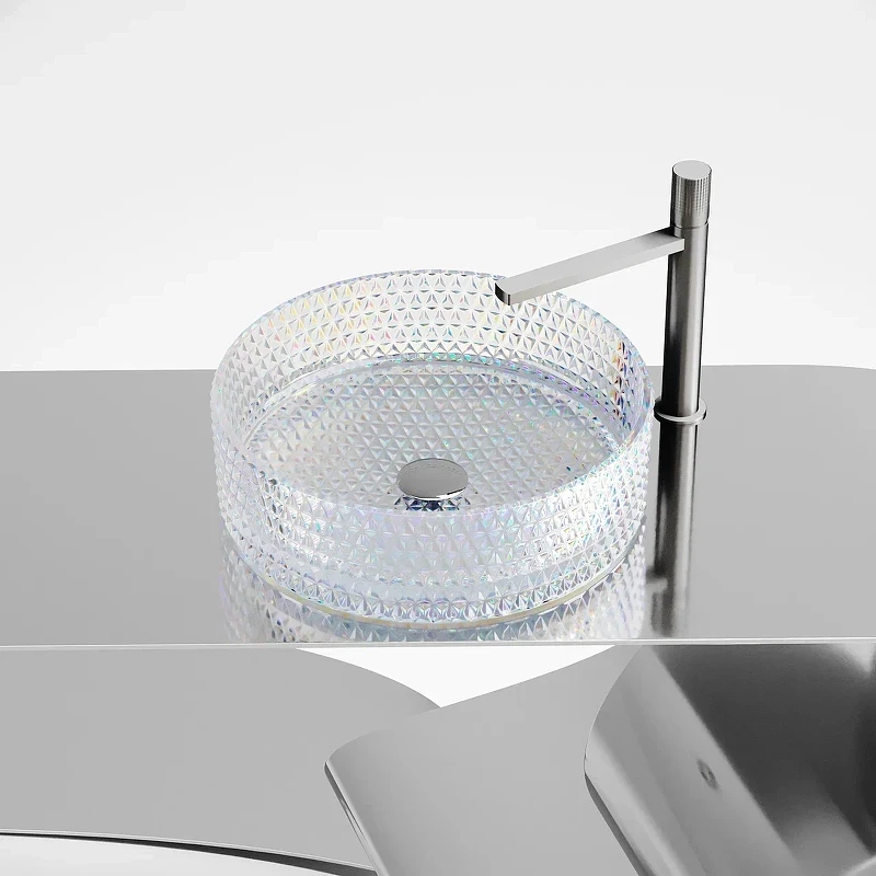 Раковина-чаша Ceramicanova Cristal 36 CN6059 Неон стекло накладная