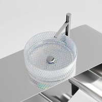 Раковина-чаша Ceramicanova Cristal 36 CN6059 Неон стекло накладная