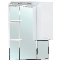 Зеркало со шкафом Bellezza Эйфория 80 R 4916113001017 с подсветкой Белое МДФ / ЛДСП, стекло