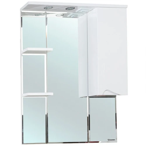 Зеркало со шкафом Bellezza Эйфория 80 R 4916113001017 с подсветкой Белое МДФ / ЛДСП, стекло