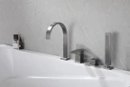 Смеситель на борт ванны Abber Wasserfall AF8613NG Никель