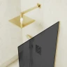 Шторка на ванну Maybah Glass MGV-78-3у 400x1400 в узком профиле Золото стекло графитовое