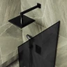 Шторка на ванну Maybah Glass MGV-89-6у 900x1400 в узком профиле Черный стекло графитовое матовое