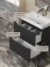 Тумба под раковину Uperwood Tanos 80 291020232 подвесная цвет Черный матовый