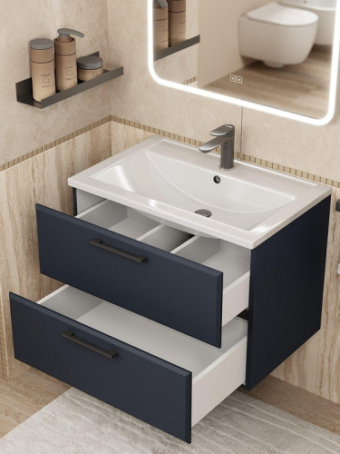 Тумба под раковину Uperwood Foster New 70 TFosterNEW70b подвесная цвет Черный матовый