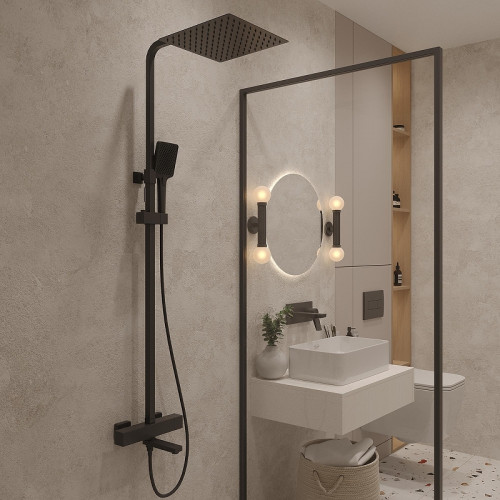 Душевая система Oliveeka D OL-739901-CR с термостатом цвет Хром