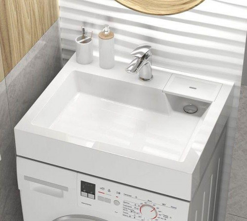 Раковина Uperwood Vission 60 45483000000 на стиральную машину цвет Белый глянцевый