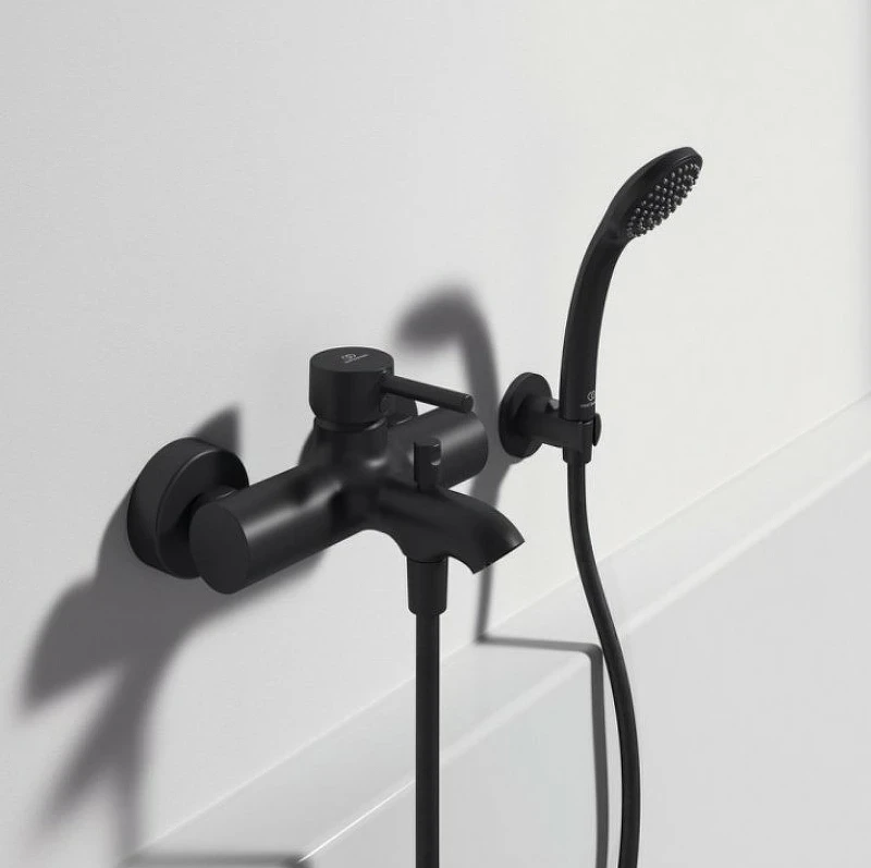 Смеситель для ванны Ideal Standard Ceraline BC270XG Черный шелк латунь на стену