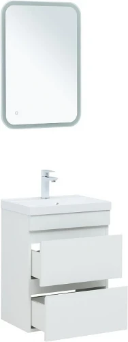 Тумба с раковиной Aquanet Нота New 50 335869 подвесная цвет Белый глянец