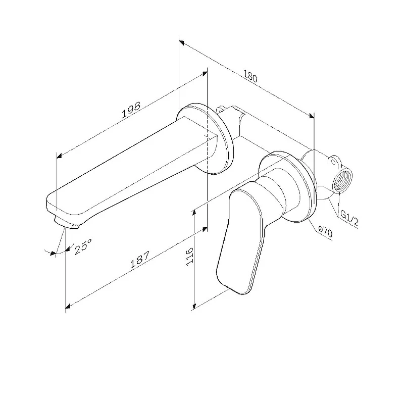 Смеситель для раковины AM.PM X-Joy F85A72600 Хром латунь встраиваемый