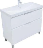 Тумба с раковиной Aquanet Алвита New 100 345681 цвет Белый матовый