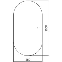 Зеркало Abber Kontur 55 AG6302S с подсветкой с сенсорным выключателем и диммером стекло