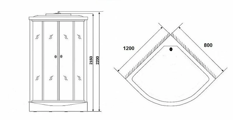 Душевая кабина Niagara Ultra NG-1903-01R 120x80 с гидромассажем