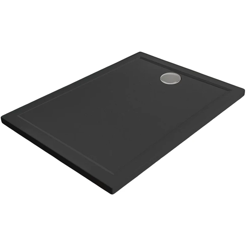 Душевой поддон из искусственного камня Veconi Pietra B 100x100 PT-B-100100-RU Черный