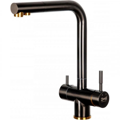 Смеситель для кухни ZorG Inox SZR-7039 BR/GRAFIT Графит нержавеющая сталь на столешницу