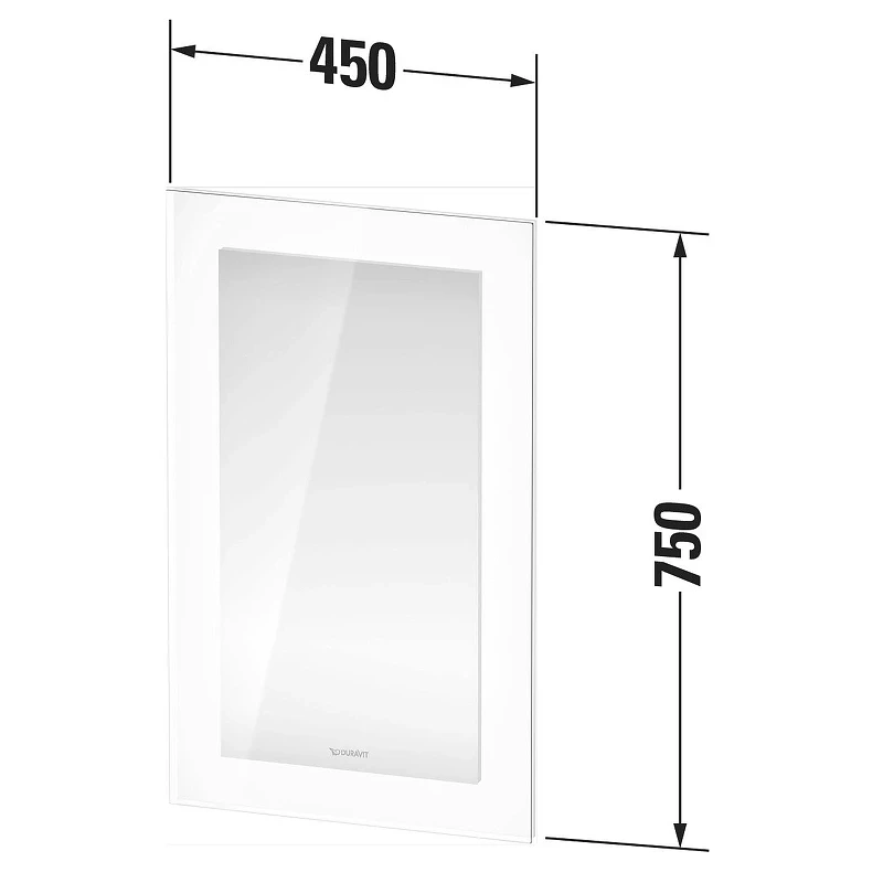 Зеркало Duravit White Tulip 45 WT7050000000000 с подсветкой с сенсорным выключателем
