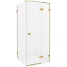 Душевой уголок New Trendy Avexa Gold 120х90 R EXK-1769 профиль Брашированное золото стекло прозрачное