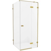 Душевой уголок New Trendy Avexa Gold 120х90 R EXK-1769 профиль Брашированное золото стекло прозрачное