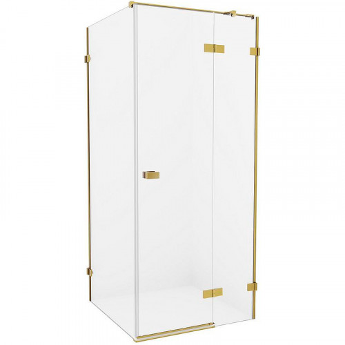 Душевой уголок New Trendy Avexa Gold 120х90 R EXK-1769 профиль Брашированное золото стекло прозрачное