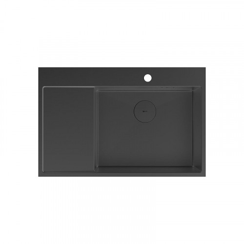 Кухонная мойка Lemark Kezadra 780P 9932156 цвет Черный матовый