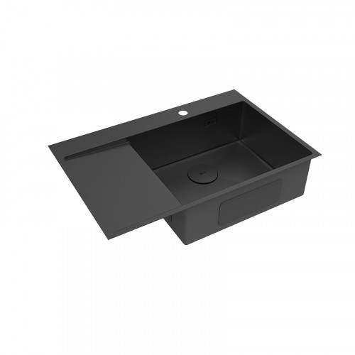 Кухонная мойка Lemark Kezadra 780P 9932156 цвет Черный матовый