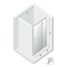 Душевая дверь New Trendy Avexa Chrome 120 R EXK-1450 профиль Хром стекло прозрачное