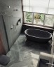 Душевая перегородка Maybah Glass MGD-700-5ш 790x1950 в широком профиле Хром матовый стекло сатиновое
