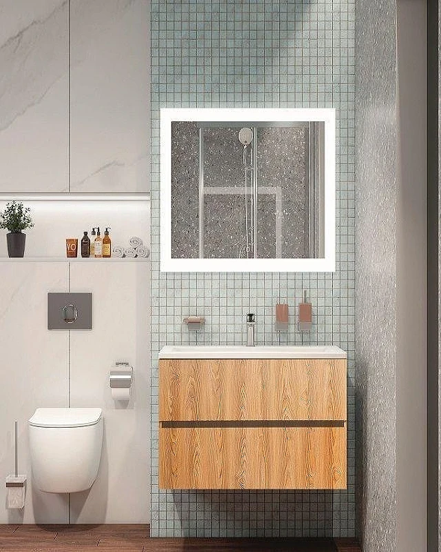 Тумба под раковину Art&Max Torino 80 AM-TORINO-800-2C-SO-BR-P подвесная цвет Бран